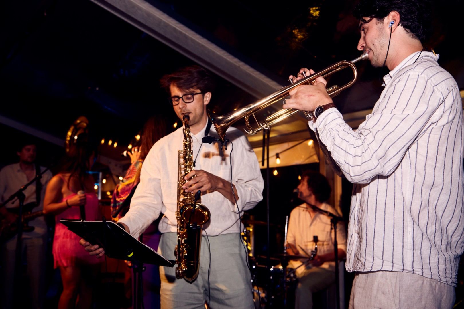 Saxofoon en trompet